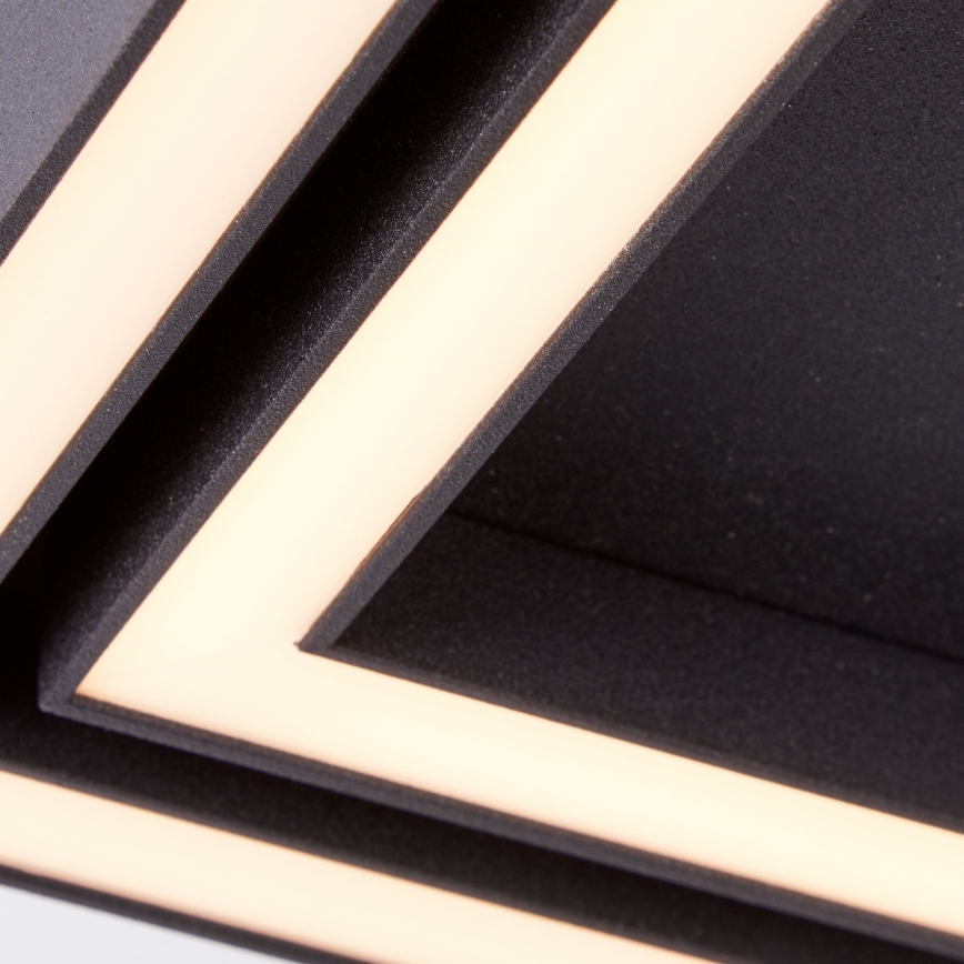 Brilliant - Plafón LED QUON LED/24W/230V 3000K 40x40 cm negro