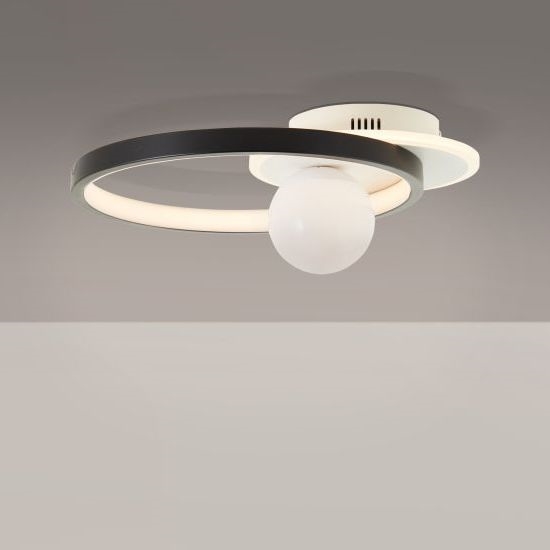 Brilliant - Plafón LED regulable ATLANTA LED/24W/230V negro/blanco