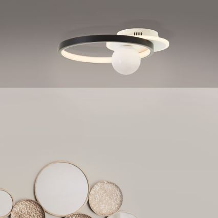 Brilliant - Plafón LED regulable ATLANTA LED/24W/230V negro/blanco
