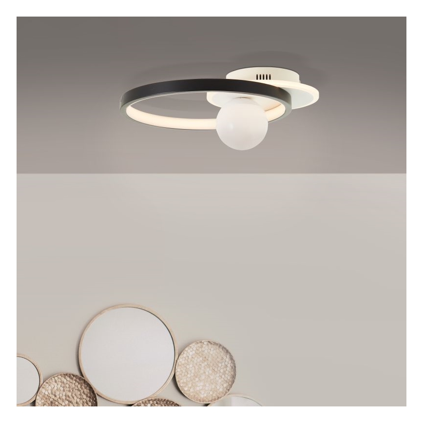 Brilliant - Plafón LED regulable ATLANTA LED/24W/230V negro/blanco