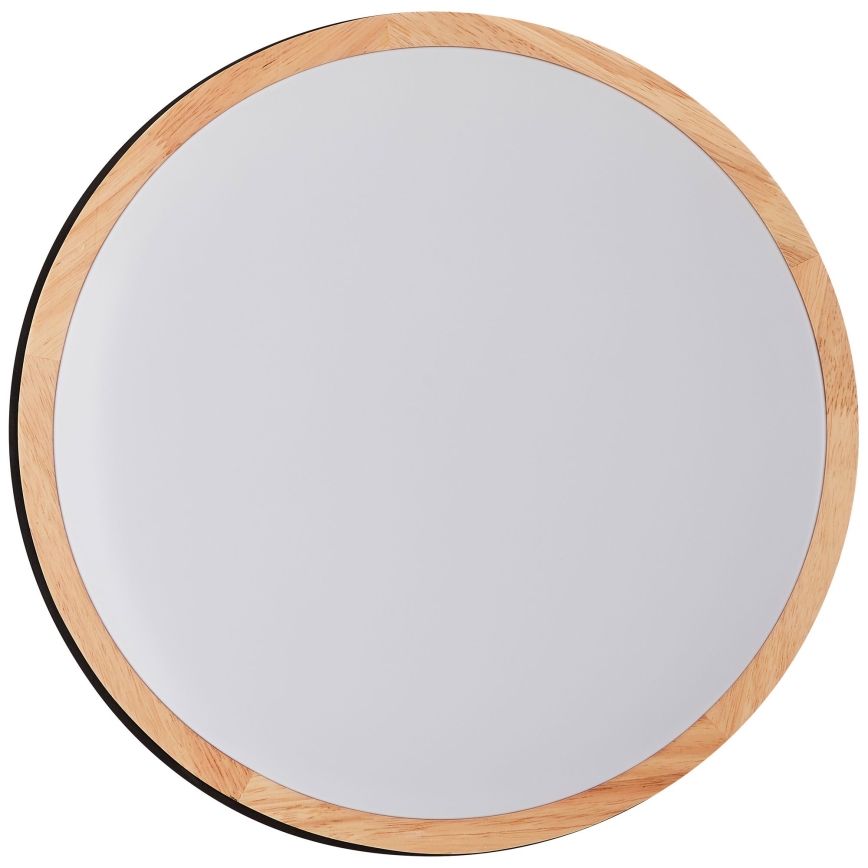 Brilliant - Plafón LED regulable BAARLO LED/24W/230V diá. 35 cm negro/madera de caucho - FSC Certificado