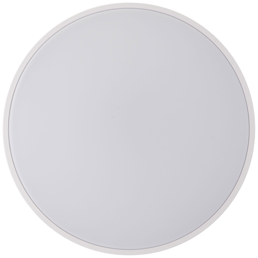Brilliant - Plafón LED regulable BAARLO LED/36W/230V 3000-6500K diá. 50 cm blanco/madera de caucho + control remoto - FSC Certificado