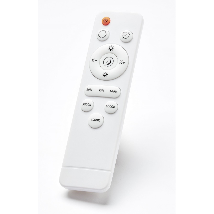 Brilliant - Plafón LED regulable BAARLO LED/36W/230V 3000-6500K diá. 50 cm blanco/madera de caucho + control remoto - FSC Certificado