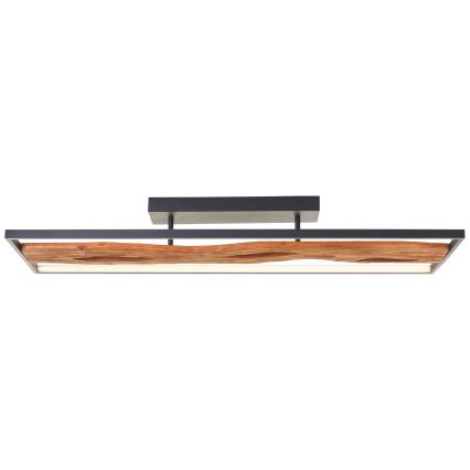 Brilliant - Plafón LED regulable CHAUMONT LED/48W/230V madera de caucho - FSC certificado