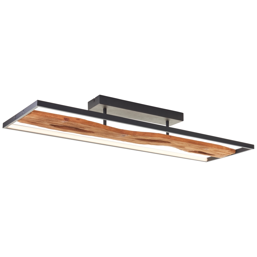 Brilliant - Plafón LED regulable CHAUMONT LED/48W/230V madera de caucho - FSC certificado