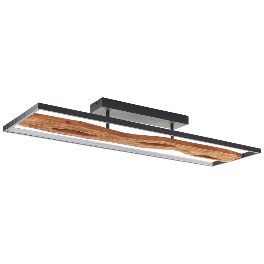 Brilliant - Plafón LED regulable CHAUMONT LED/48W/230V madera de caucho - FSC certificado
