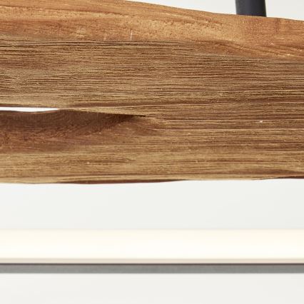 Brilliant - Plafón LED regulable CHAUMONT LED/48W/230V madera de caucho - FSC certificado