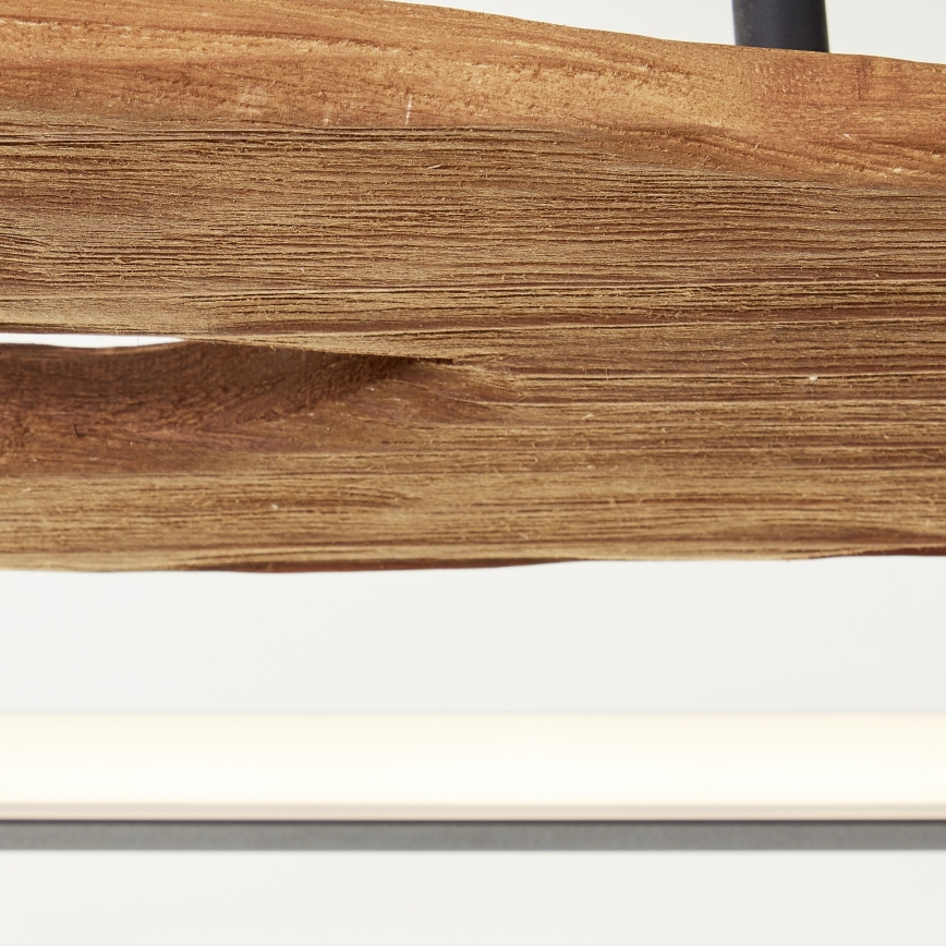 Brilliant - Plafón LED regulable CHAUMONT LED/48W/230V madera de caucho - FSC certificado
