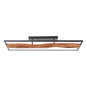 Brilliant - Plafón LED regulable CHAUMONT LED/48W/230V madera de caucho - FSC certificado