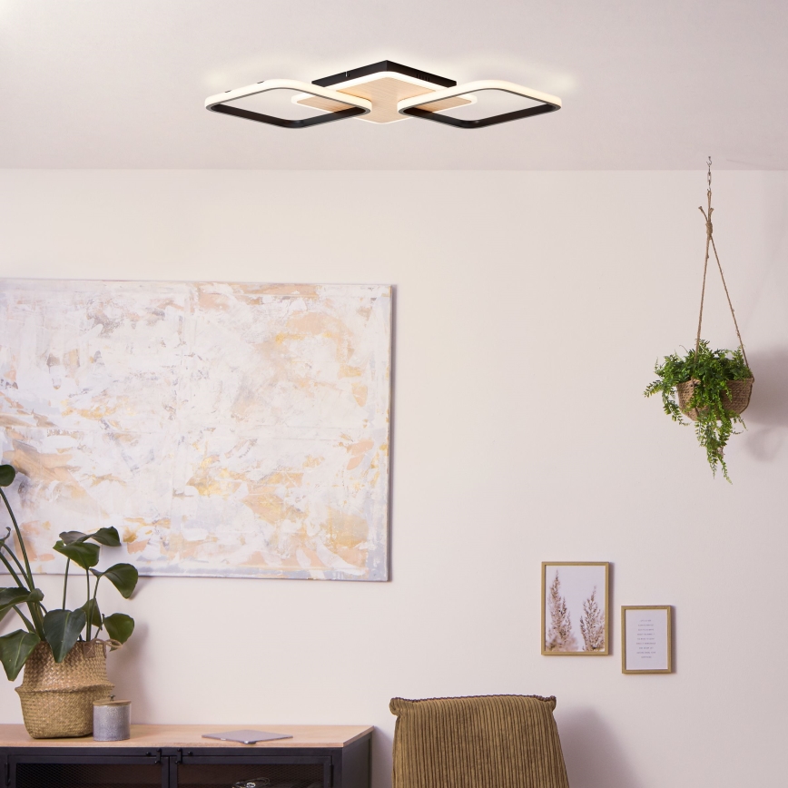 Brilliant - Plafón LED regulable DENNET LED/40W/230V 3000K 62x62 cm