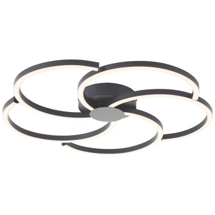Brilliant - Plafón LED regulable FICO LED/32W/230V diá. 57 cm negro