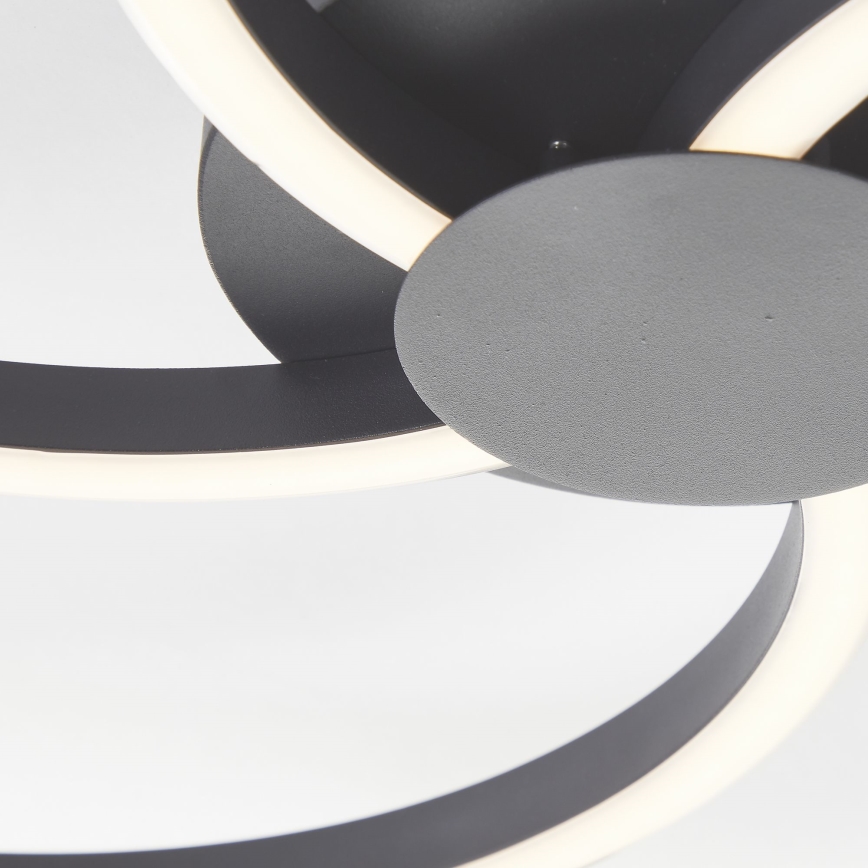 Brilliant - Plafón LED regulable FICO LED/32W/230V diá. 57 cm negro