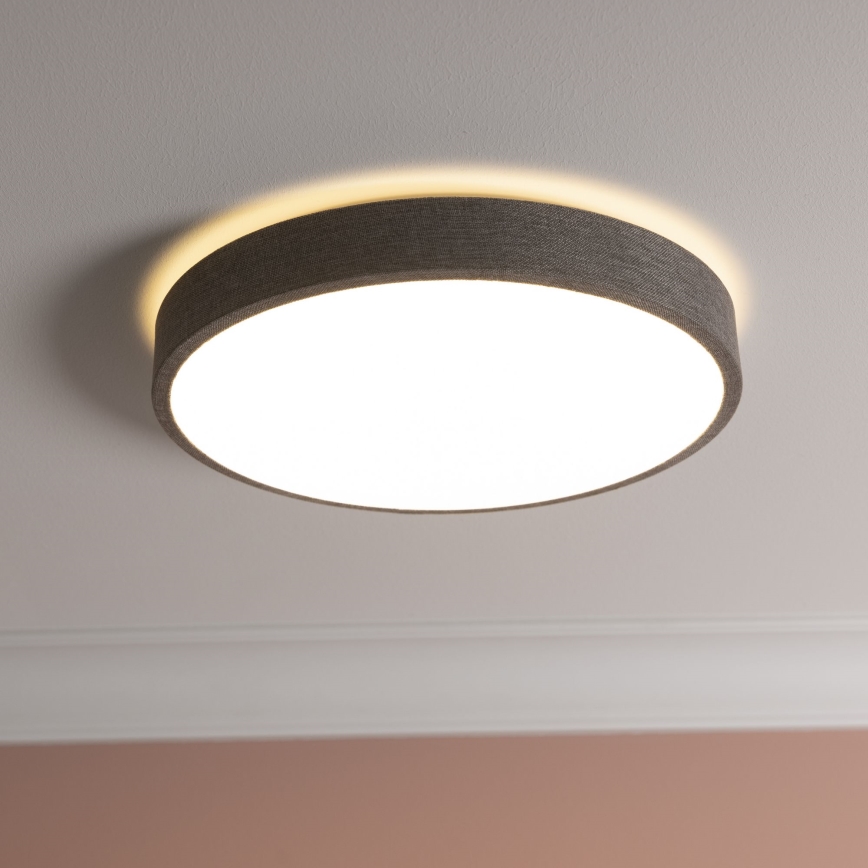 Brilliant - Plafón LED regulable FILIZ LED/24W/230V diá. 38,5 cm gris