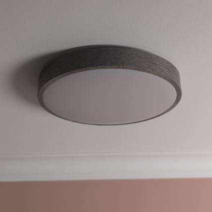 Brilliant - Plafón LED regulable FILIZ LED/24W/230V diá. 38,5 cm gris