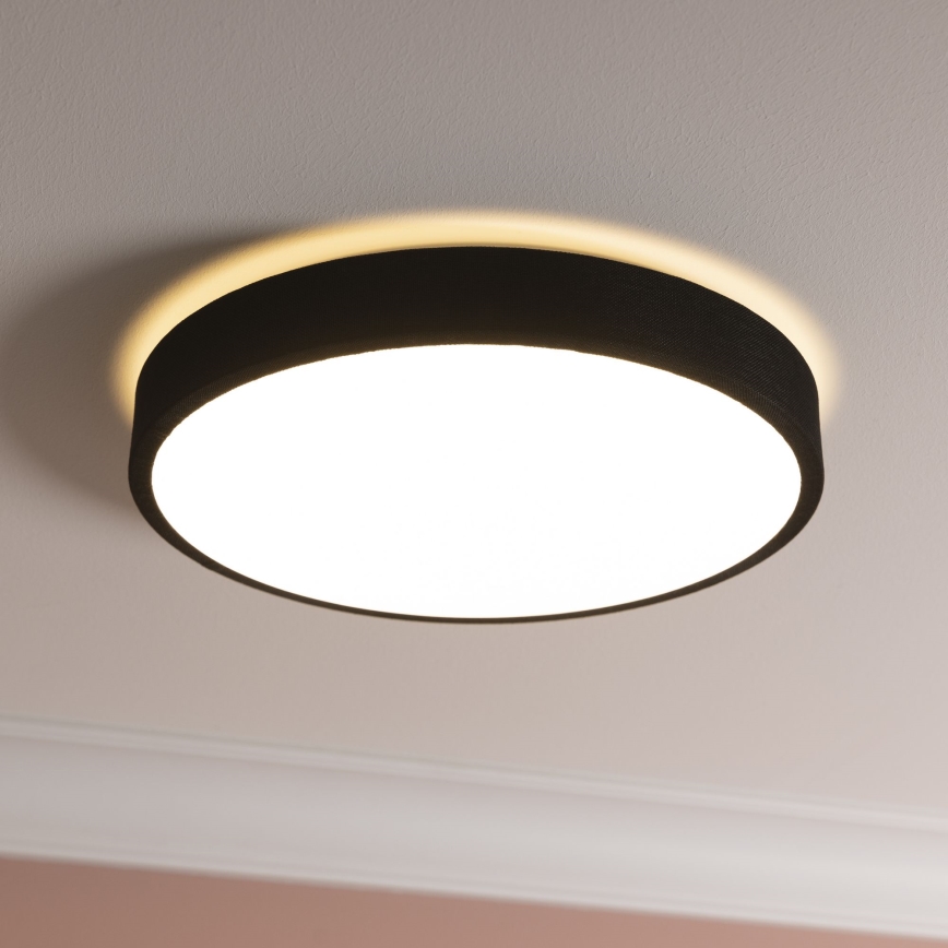 Brilliant - Plafón LED regulable FILIZ LED/24W/230V diá. 38,5 cm negro