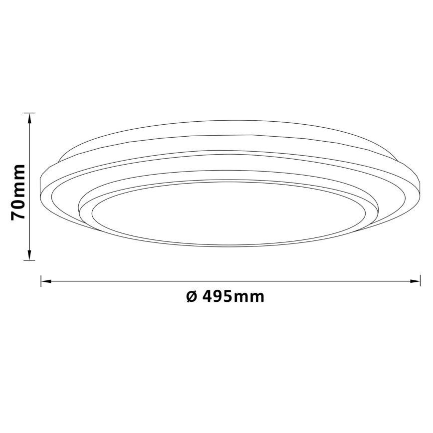 Brilliant - Plafón LED regulable LUCIANO LED/40W/230V 3000-6500K + control remoto
