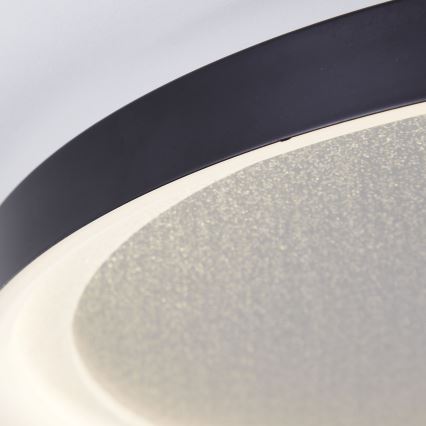 Brilliant - Plafón LED regulable QUITO LED/30W/230V 3000K diá. 42 cm negro