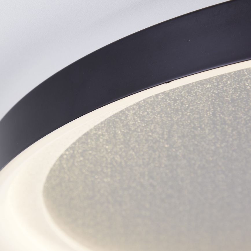 Brilliant - Plafón LED regulable QUITO LED/30W/230V 3000K diá. 42 cm negro