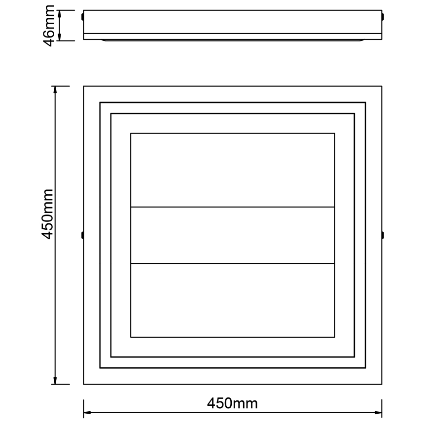 Brilliant - Plafón LED regulable RHEA LED/24W/230V 3000K 45x45 cm - FSC Certificado