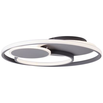 Brilliant - Plafón LED regulable RUNDA LED/50W/230V 3000-6500K negro + control remoto