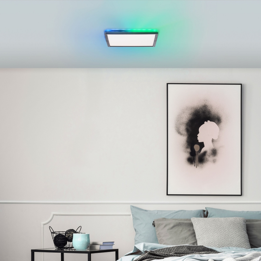 Brilliant - Plafón LED RGBW regulable SALTERY LED/20W/230V 3000-6500 + control remoto