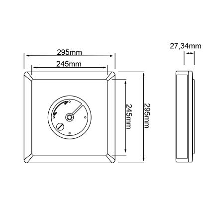 Brilliant - Plafón LED RGBW regulable SALTERY LED/20W/230V 3000-6500 + control remoto