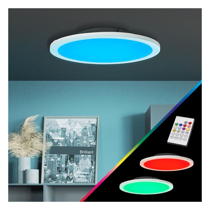 Brilliant - Plafón LED RGBW regulable ABIE LED/24W/230V 2700-6500K + control remoto
