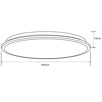Brilliant - Plafón LED RGBW regulable HEIDA LED/30W/230V 3000-6500K + control remoto