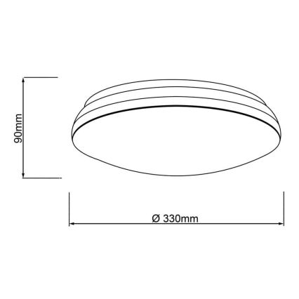 Brilliant - Plafón LED RGBW regulable MIDWAY LED/14W/230V 3100-6500K Wi-Fi Tuya + control remoto