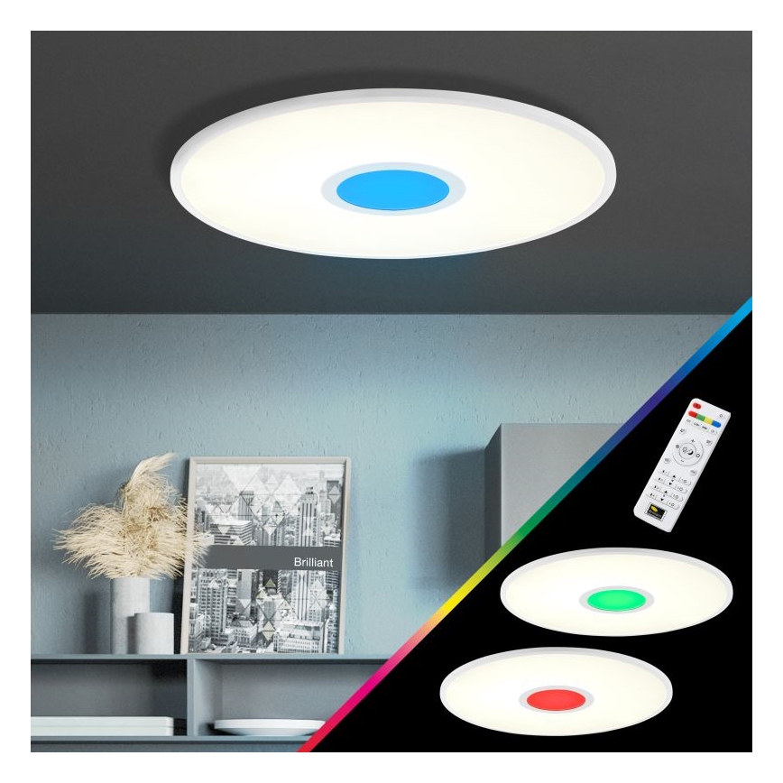 Brilliant - Plafón LED RGBW regulable ODELLA LED/24W/230V 2700-6500K + control remoto