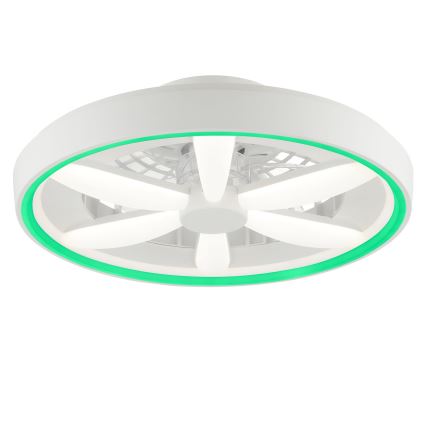 Brilliant - LED RGBW Ventilador de techo regulable con luz GAIANO LED/48W/230V 2700-6500K blanco + control remoto