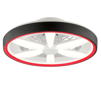 Brilliant - LED RGBW Ventilador de techo regulable con luz GAIANO LED/48W/230V 2700-6500K negro + control remoto