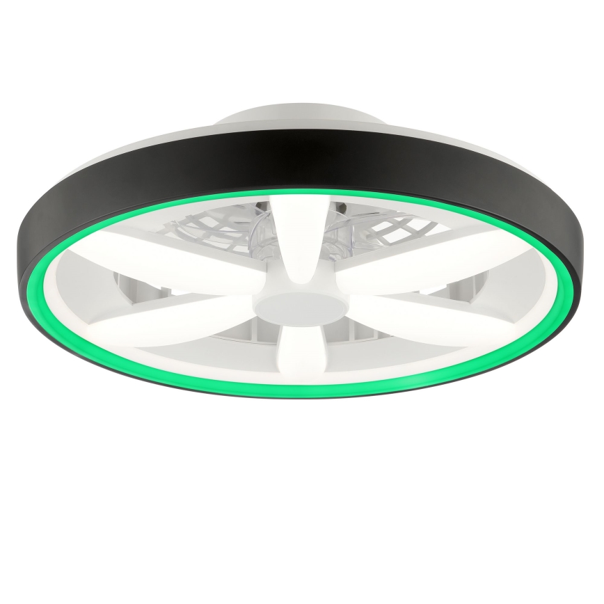 Brilliant - LED RGBW Ventilador de techo regulable con luz GAIANO LED/48W/230V 2700-6500K negro + control remoto