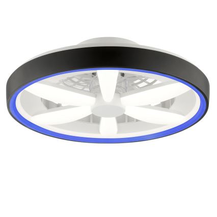 Brilliant - LED RGBW Ventilador de techo regulable con luz GAIANO LED/48W/230V 2700-6500K negro + control remoto