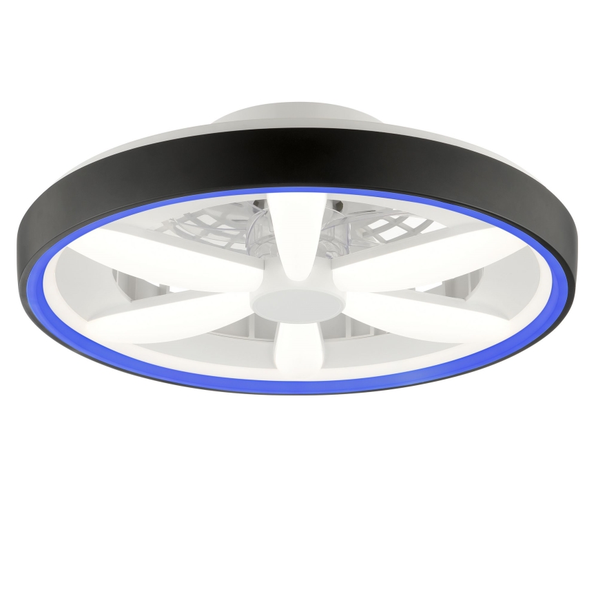 Brilliant - LED RGBW Ventilador de techo regulable con luz GAIANO LED/48W/230V 2700-6500K negro + control remoto