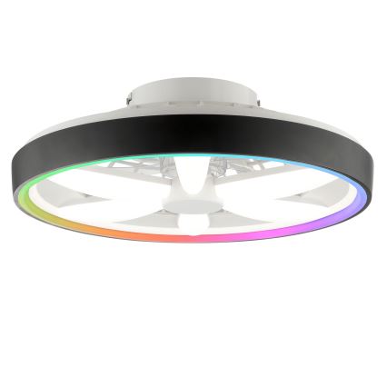 Brilliant - LED RGBW Ventilador de techo regulable con luz GAIANO LED/48W/230V 2700-6500K negro + control remoto