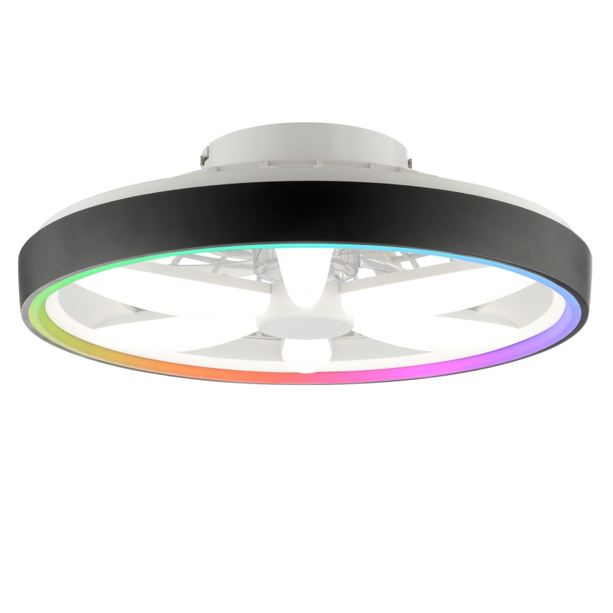 Brilliant - LED RGBW Ventilador de techo regulable con luz GAIANO LED/48W/230V 2700-6500K negro + control remoto