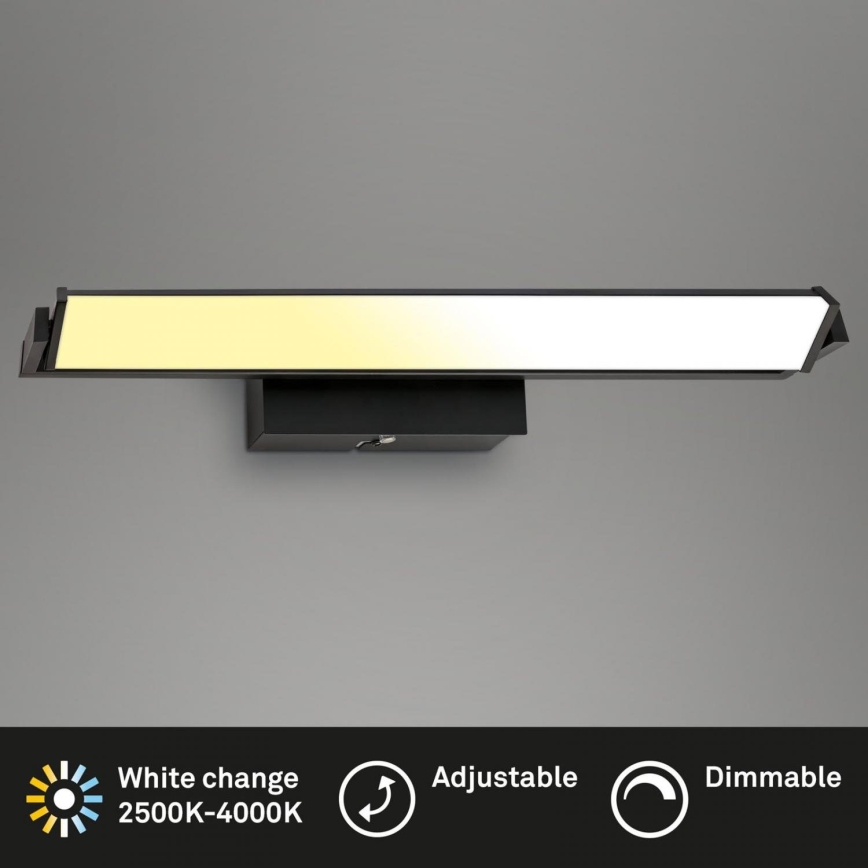 Brilo - Aplique LED regulable LED/18W/230V 2700-4000K negro