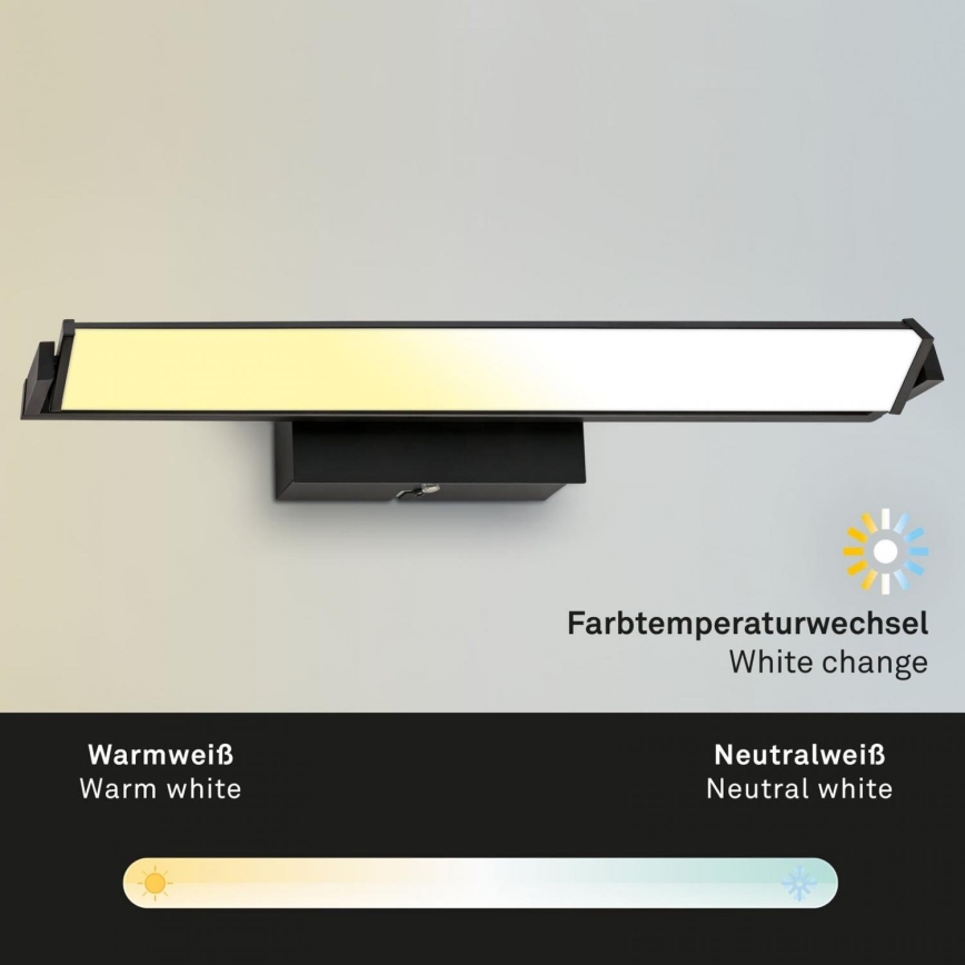 Brilo - Aplique LED regulable LED/18W/230V 2700-4000K negro