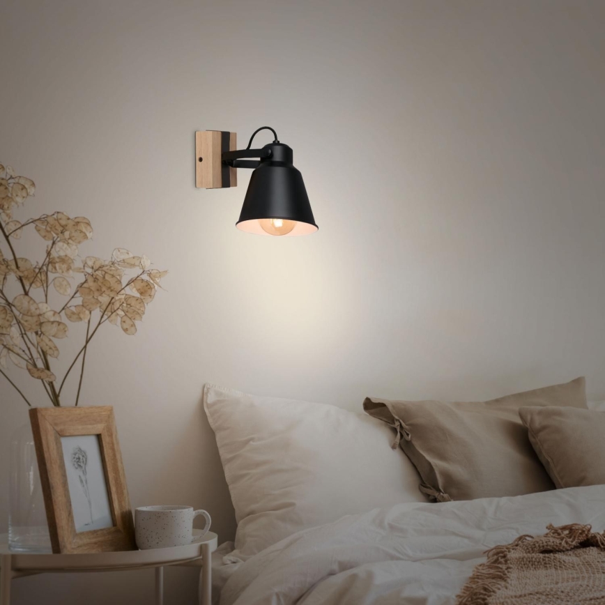 Brilo - Foco de pared TALLE  1xE27/40W/230V árbol de caucho