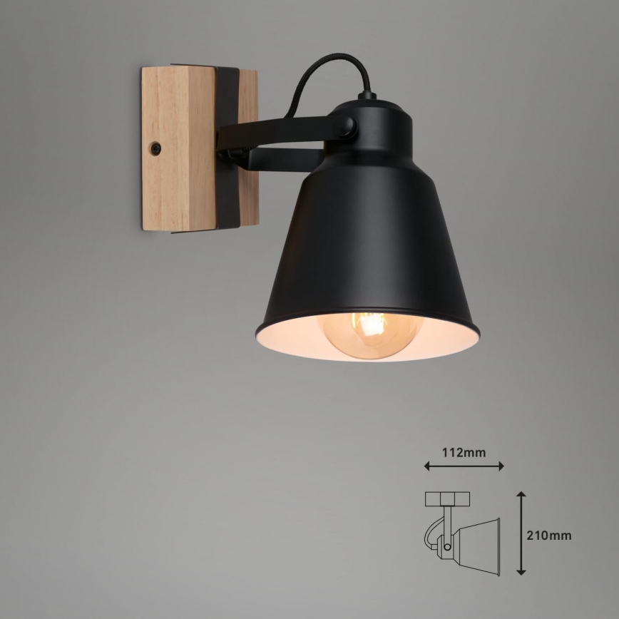 Brilo - Foco de pared TALLE  1xE27/40W/230V árbol de caucho
