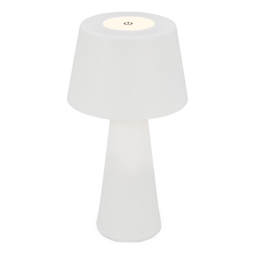 Brilo - Lámpara de mesa LED de exterior recargable y regulable LED/3,5W/5V IP44 blanco