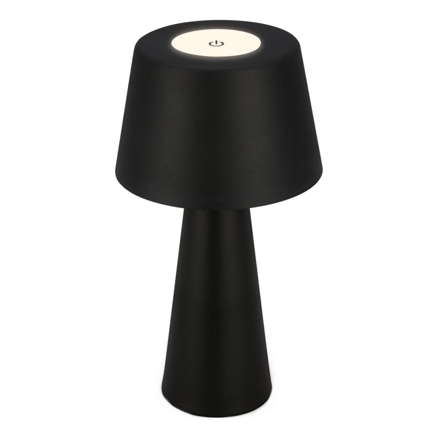 Brilo - Lámpara de mesa LED de exterior recargable y regulable LED/3,5W/5V IP44 negro