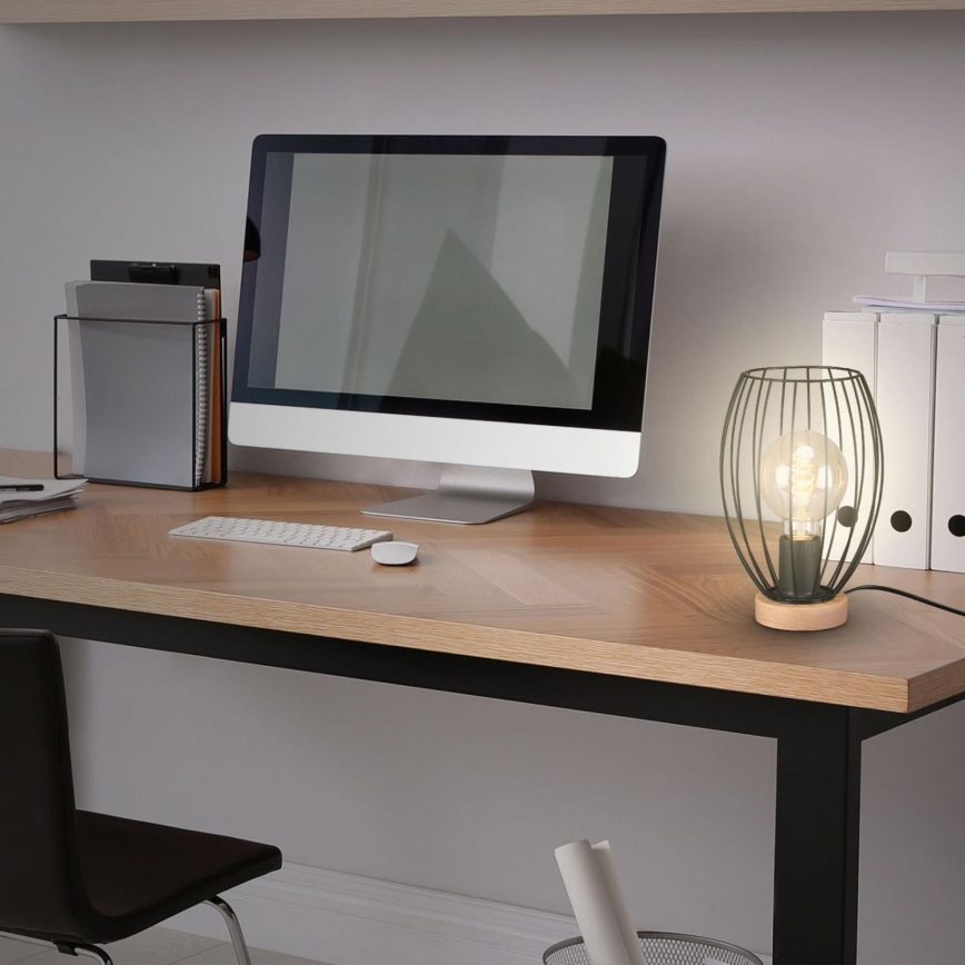 Brilo - Lámpara de mesa WAKTU 1xE27/25W/230V árbol de caucho