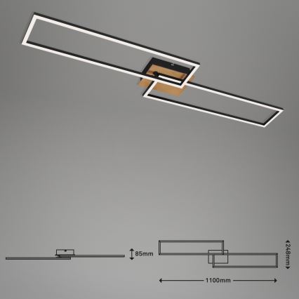 Brilo - Lámpara de techo LED regulable FRAME 2xLED/20W/230V 2700-5000K + control remoto