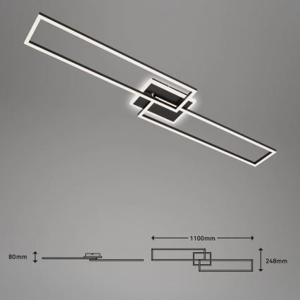 Brilo - Lámpara de techo LED regulable FRAME 2xLED/20W/230V 2700-6500K + dálkové ovládán