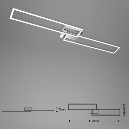 Brilo - Lámpara de techo LED regulable FRAME 2xLED/20W/230V 2700-5000K + control remoto