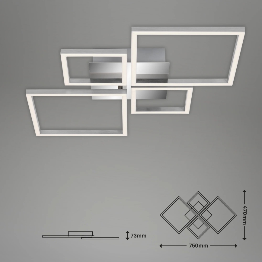 Brilo - Lámpara de techo LED regulable FRAME LED/44W/230V