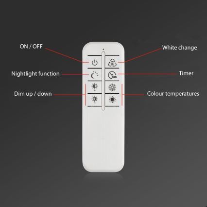 Brilo - Lámpara de techo LED regulable FRAME LED/45W/230V 2700-6500K + control remoto