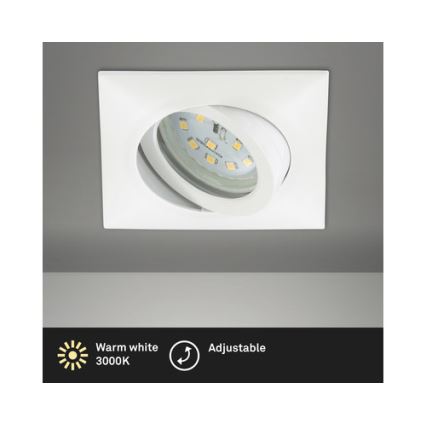 Brilo - Lámpara empotrable de baño LED LED/5W/230V IP23 blanco